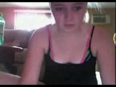 Chubby girl masturbates on Skype