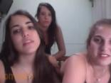 Omegle captures Three hot girls stripping