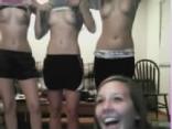 Chatroulette videos Four teens flashing
